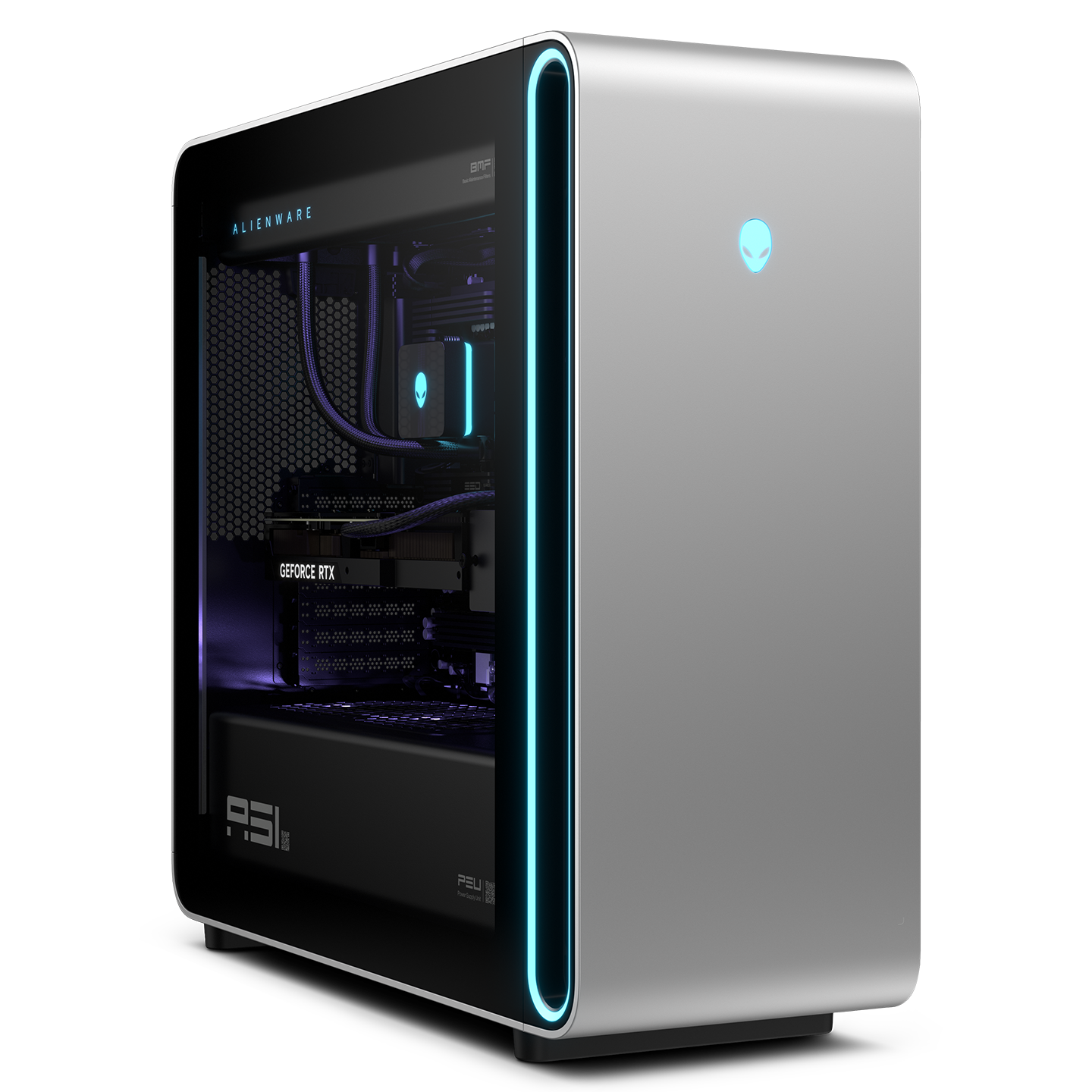 Image of the Alienware M16 R2 Gaming Laptop from a front left perspective.