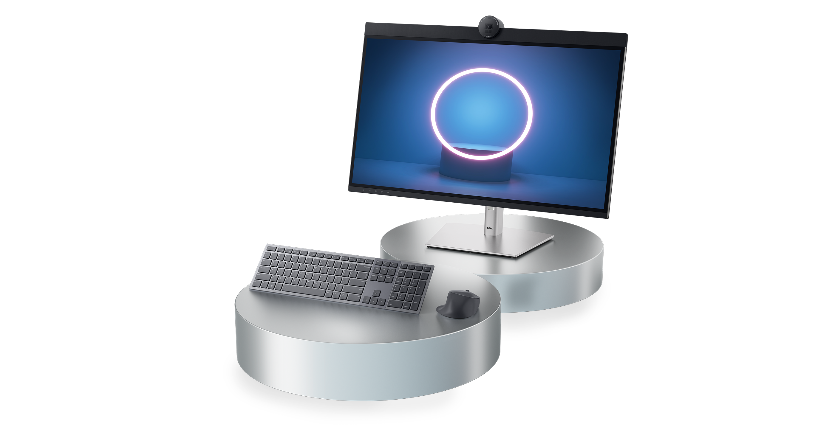 Dell Monitor, Keyboard and Mouse.  