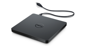 View forward-facing Dell USB Slim DVD +/- RW Drive - DW316