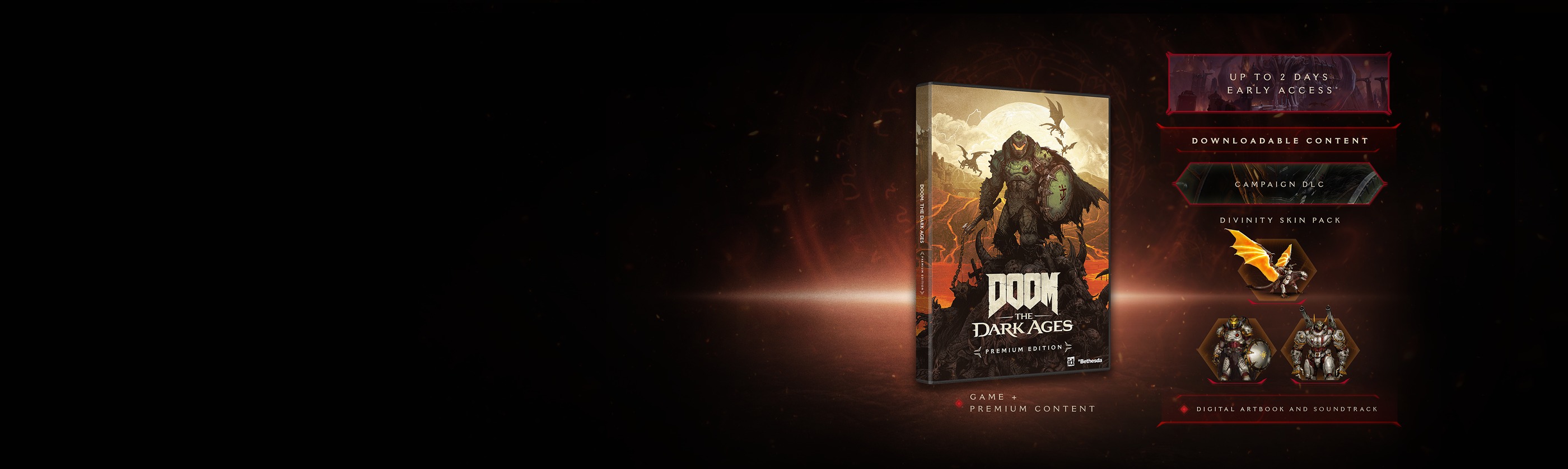 Visual list of rewards, including the game cover art, and the visual of the skin pack for the game.
