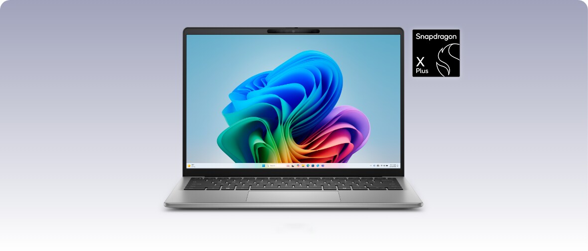 Front facing laptop on with the Copilot screen fill.