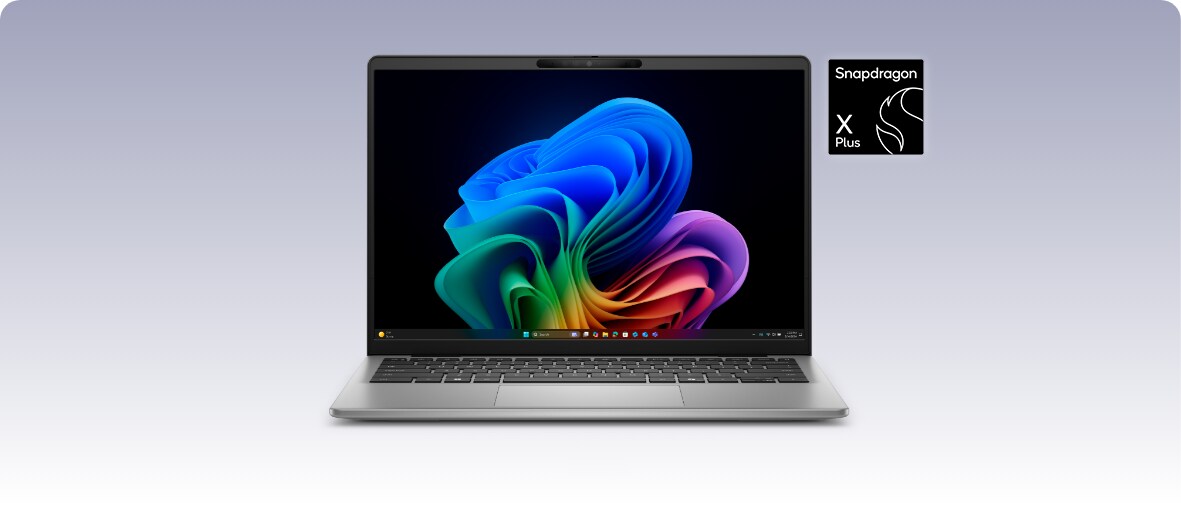 Front facing laptop on with the Copilot screen fill.