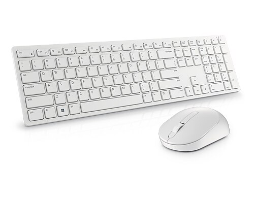 Dell Pro Wireless Keyboard and Mouse - KM5221W - US International (QWERTY) - White 1