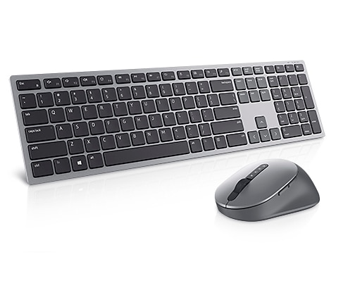 Dell Premier trådløst tastatur og mus til flere enheder - KM7321W - US international (QWERTY)
