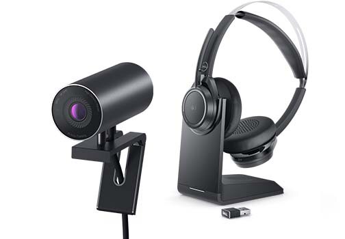 Dell UltraSharp Webcam und Dell Premier-Wireless-ANC-Headset