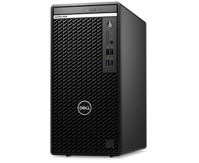 Picture of Dell  OptiPlex 5000  Tower  Desktop placed  side  by  side  in  a  white background.