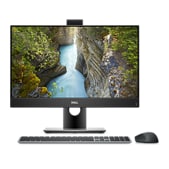 Obrázek stolního počítače Dell OptiPlex 5400 All-in-One s barevným pozadím na monitoru