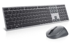 Imagen de un teclado y mouse inalámbricos para múltiples dispositivos Dell Premier KM7321W.