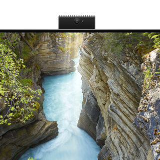Ürünün üzerinde bulunan web kamerasına odaklanan bir Dell OptiPlex 7400 Hepsi Bir Arada Masaüstü ekranının resmi. Ürünün üzerinde bulunan web kamerasına odaklanan bir Dell OptiPlex 7400 Hepsi Bir Arada Masaüstü ekranının resmi.
