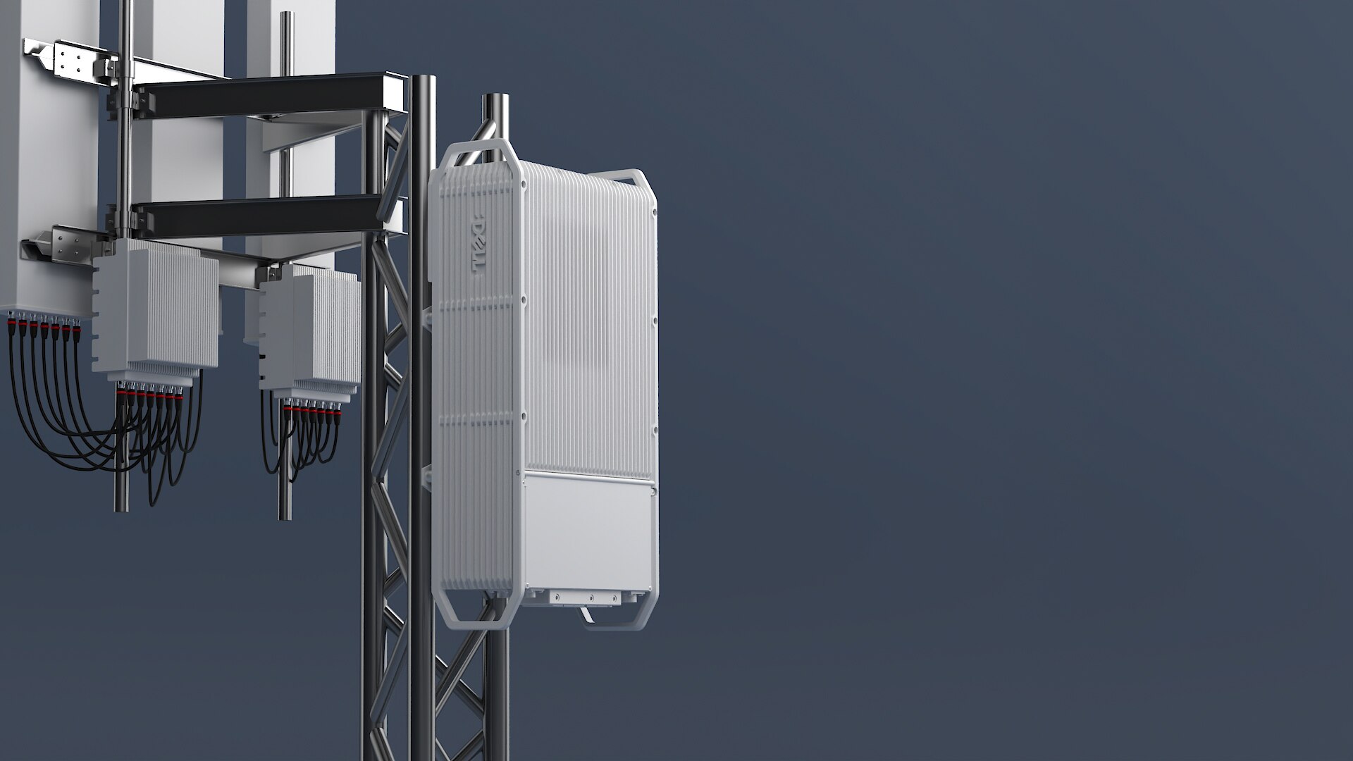 Overhead Shot of Cell Tower in the Snow