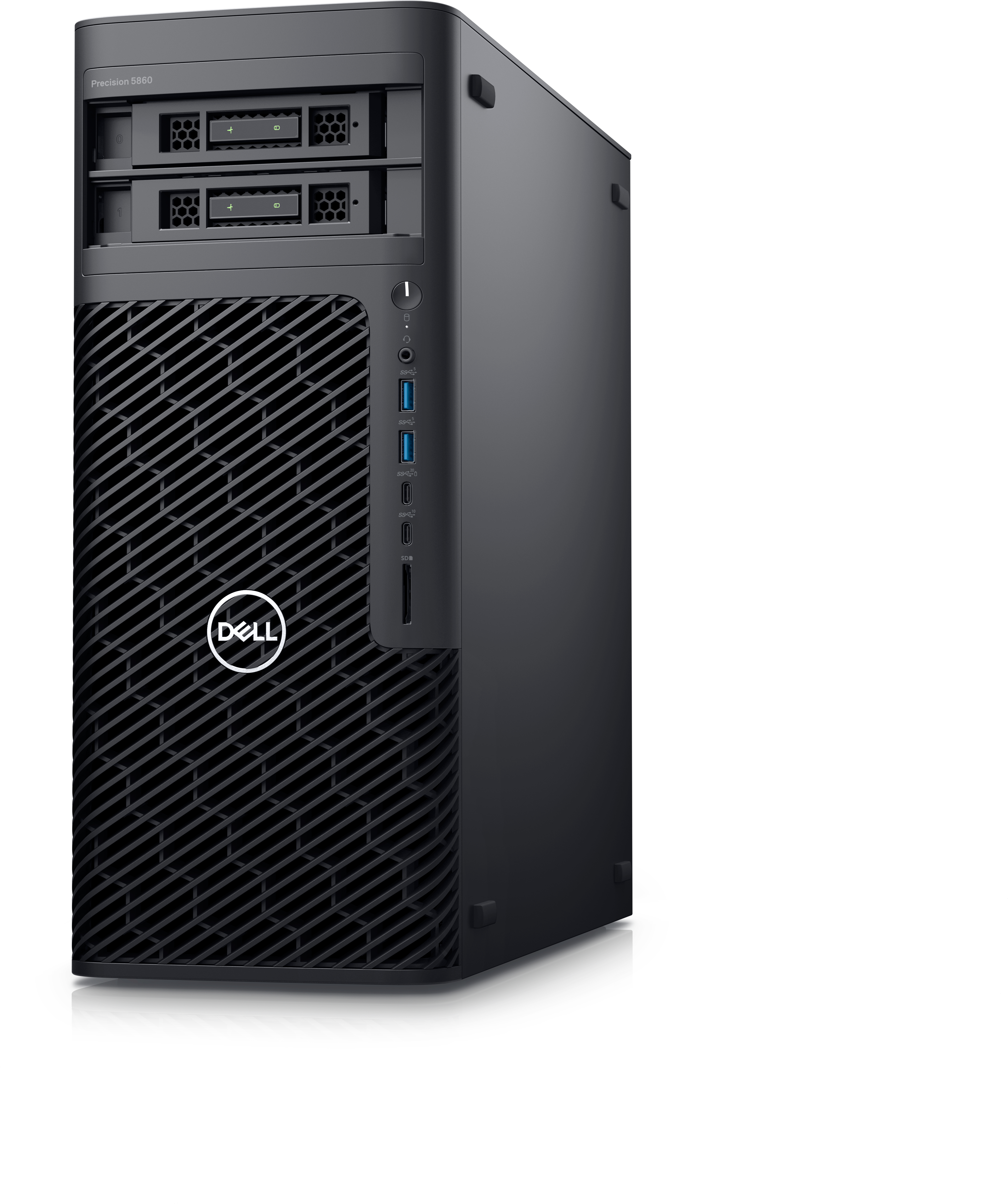 Dell Precision 5860 Workstation, Intel® Xeon® W-2423, NVIDIA® T400, 4 GB GDDR6, 3 MDP-zu-DP-Adapter, 16GB, 512G, Windows 11 Pro Für Workstations (6