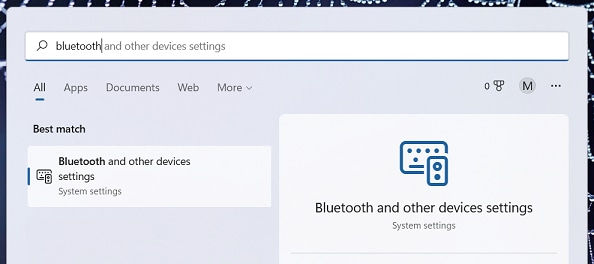 Bluetooth-Suchergebnisse