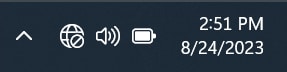 Network icon shown on the taskbar in Windows