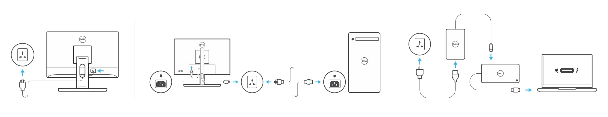 Connecting your all-in-one, desktop, and laptop to a power outlet