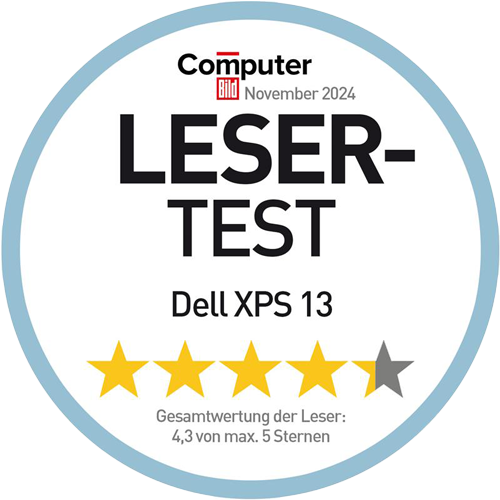 Logo „Leser-Test: 4.3/5 Bewertung“ von COMPUTER BILD