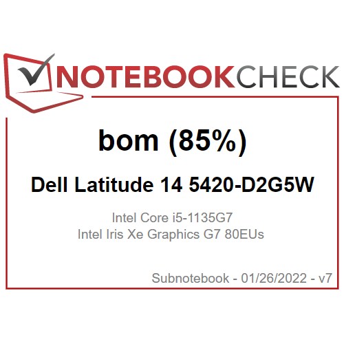Dell Notebook Latitude 14 5420: "Um notebook comercial generosamente equipado que não deixa nada a desejar em termos de conectividade e segurança." — NotebookCheck