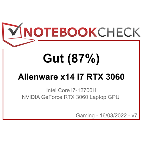 Dell Alienware X14: ‚‚Gute Gaming-Performance.‘‘ — NotebookCheck