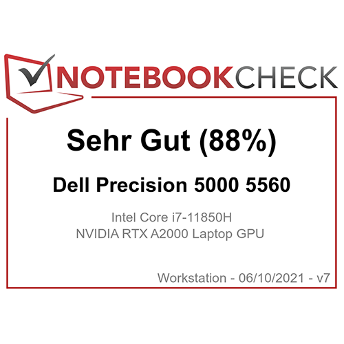 Dell Precision Workstation 5560: ‚‚Deutliche Steigerung der GPU-Leistung gegenüber dem Precision 5550.‘‘ — NotebookCheck