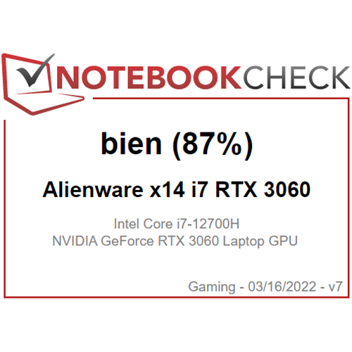 Ordenador Portátil para Juegos Dell Alienware x14: "El nuevo Alienware x14 ofrece la última tecnología y un rendimiento estable para juegos." — NotebookCheck