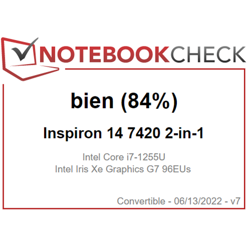 Portátil Dell Inspiron 14 2 en 1 (7420): "Introduciendo tanto un nuevo diseño de chasis 16:10 como opciones de procesador Intel 12th gen Alder Lake-U." — NotebookCheck