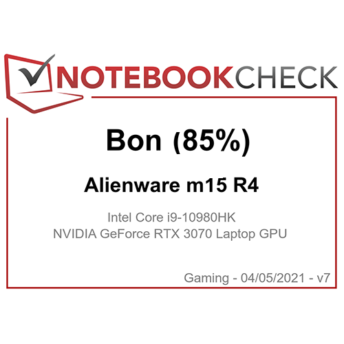 Dell Ordinateur Portable de Jeu Alienware M15 R4: « Performances supérieures. » — NotebookCheck