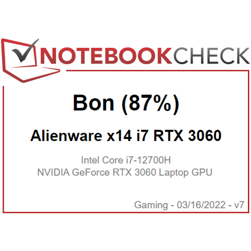 Ordinateur Portable De Gaming Dell Alienware x14 : « Le nouvel Alienware x14 offre les dernières technologies et des performances de jeu stables. » — NotebookCheck