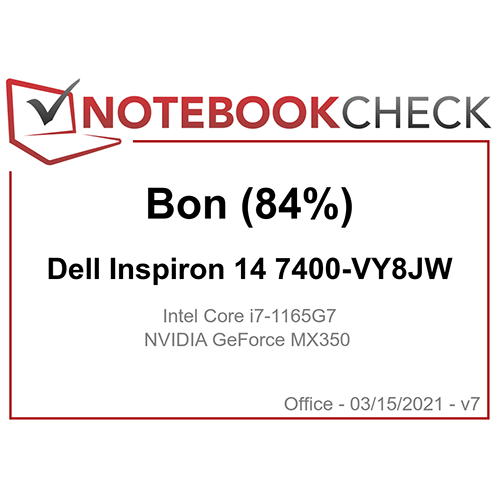 Dell Inspiron 14 7400 Ordinateur: « Petit et léger. Il est également doté d'un superbe écran. » — NotebookCheckDell Inspiron 14 7400 Laptop: "Small, light and equipped with an excellent display." — NotebookCheck