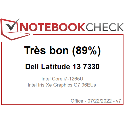 Ordinateur Portable Ou 2-en-1 Dell Latitude 7330 : « Le haut niveau de configurations permet de différencier le Latitude 7330 des autres subnotebooks professionnels. » — NotebookCheck