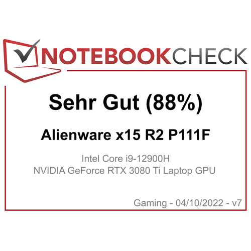 Dell Alienware x15 R2 Gaminglaptop: „Das Alienware x15 R2 sollte auf der Liste von potenziellen Käufern, die nach einem Gaming-Laptop im Ultrabook-Format mit topmoderner Hardware suchen, weit oben stehen.“ — NotebookCheck