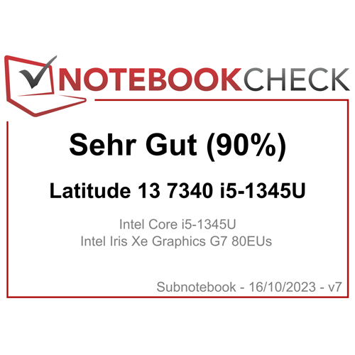 NotebookCheck „Latitude 13 7340: Sehr Gut (90%)“ logo
