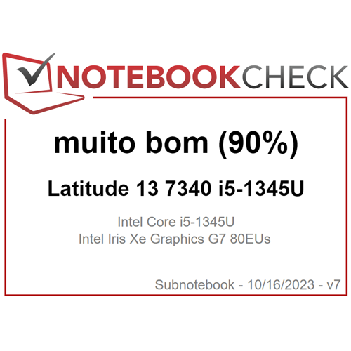 Logo "Dell Latitude 13 7340: Muito bom (90%)" da NotebookCheck