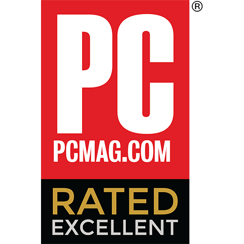 Logo "Avaliado Excelente" da PC Mag