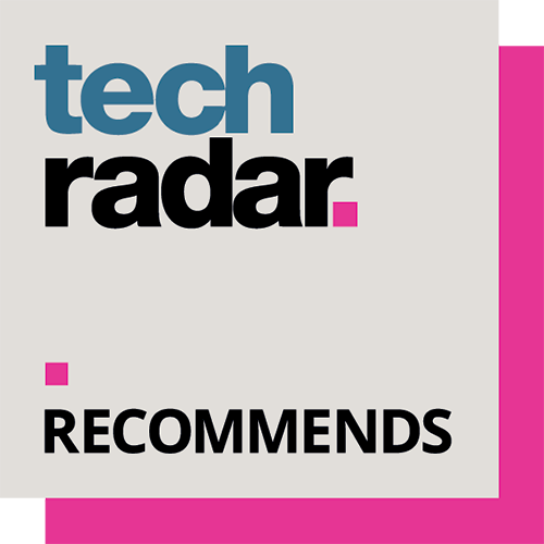 "Aanbevolen door TechRadar" logo