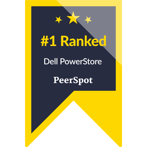 "Dell PowerStore Ranked #1" logo from PeerSpot