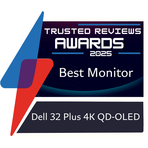 "Trusted Reviews Awards 2025: Best Monitor" logo