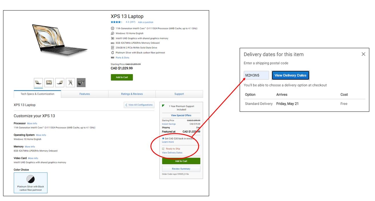 Free Shipping Dell Canada