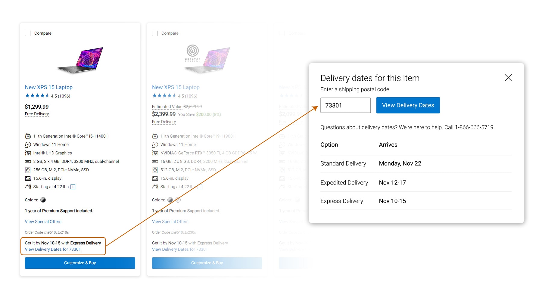 View Delivery Dates