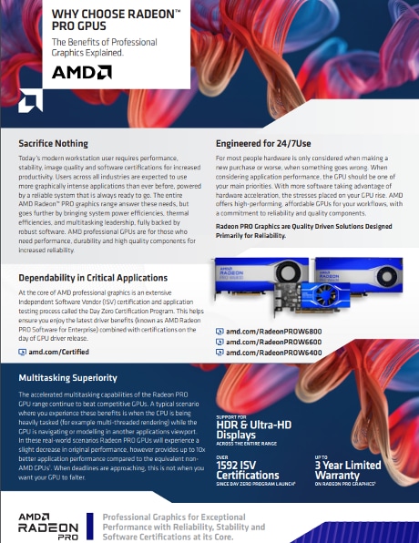 Why Choose Radeon™ Pro GPUs