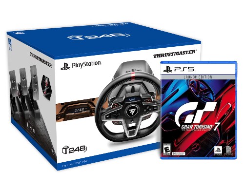 ThrustMaster T248 - Wheel and pedals set  - for , Sony PlayStation 5 + Gran Turismo 7 Launch Edition