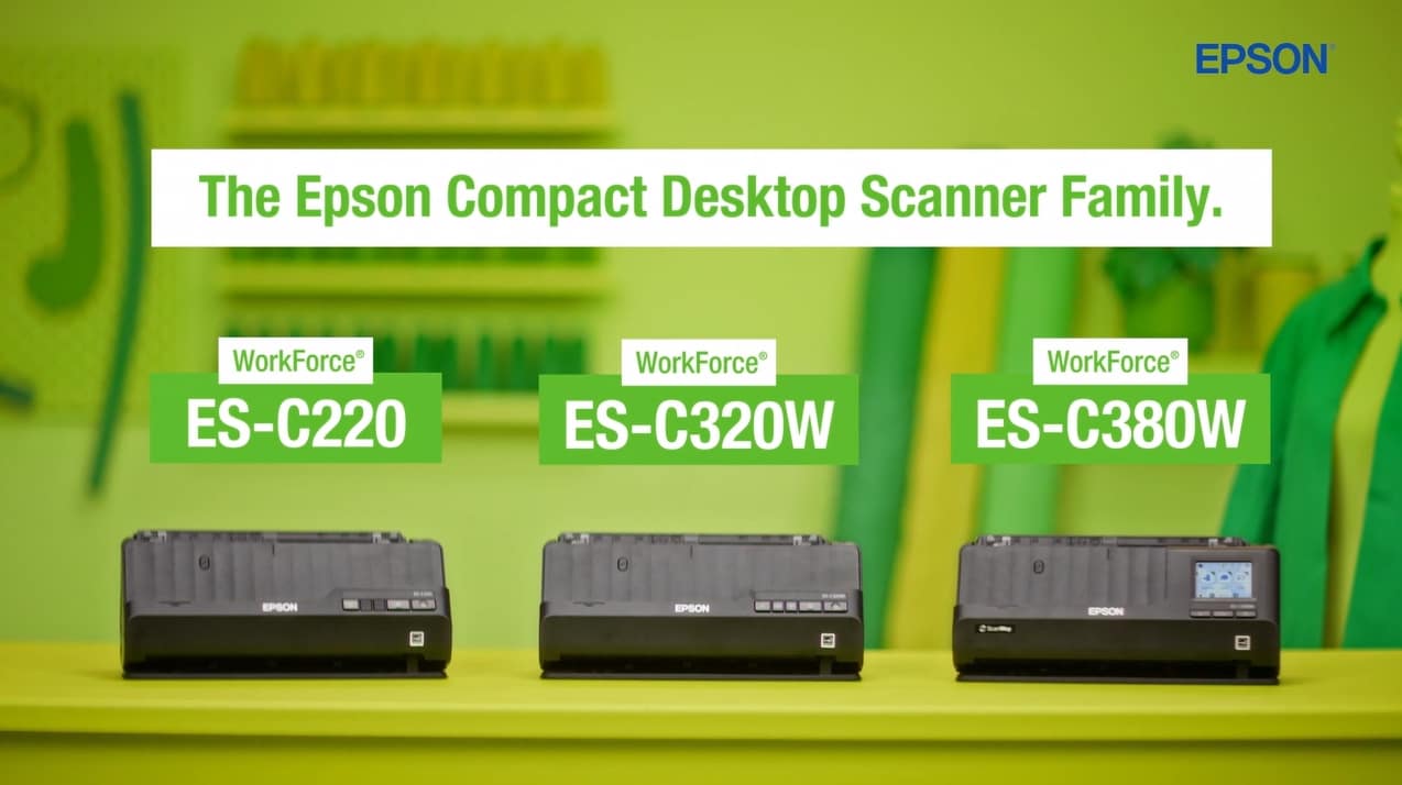 Meet the Epson Family of WorkForce Compact Desktop Document Scanners
