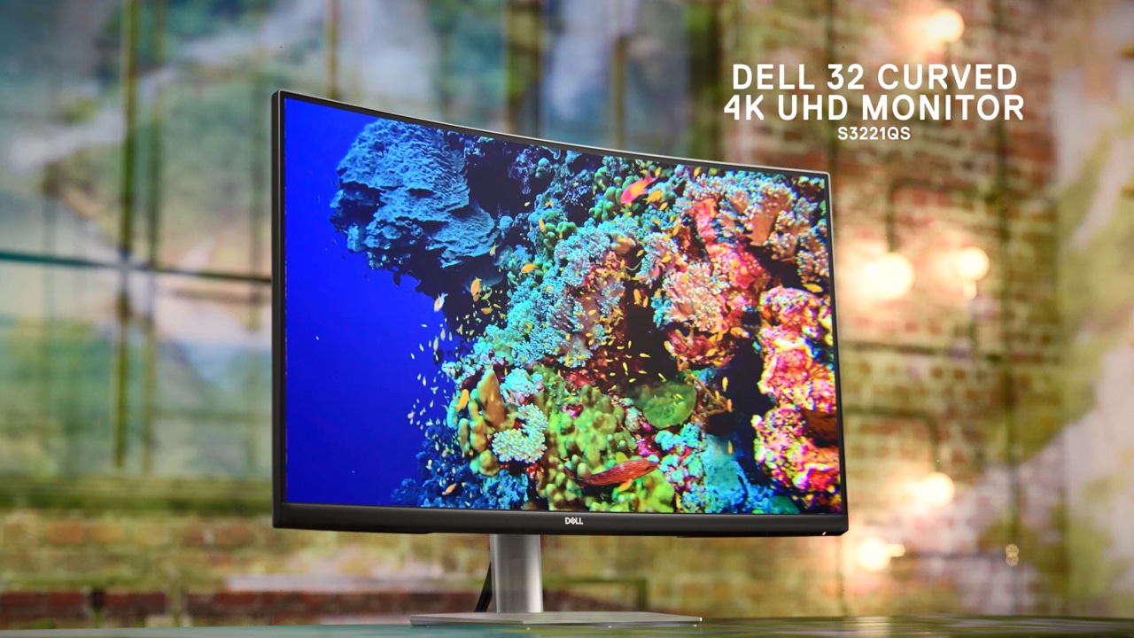 Dell 32 Inch Curved 4K UHD Computer Monitor - S3221QS | Dell USA