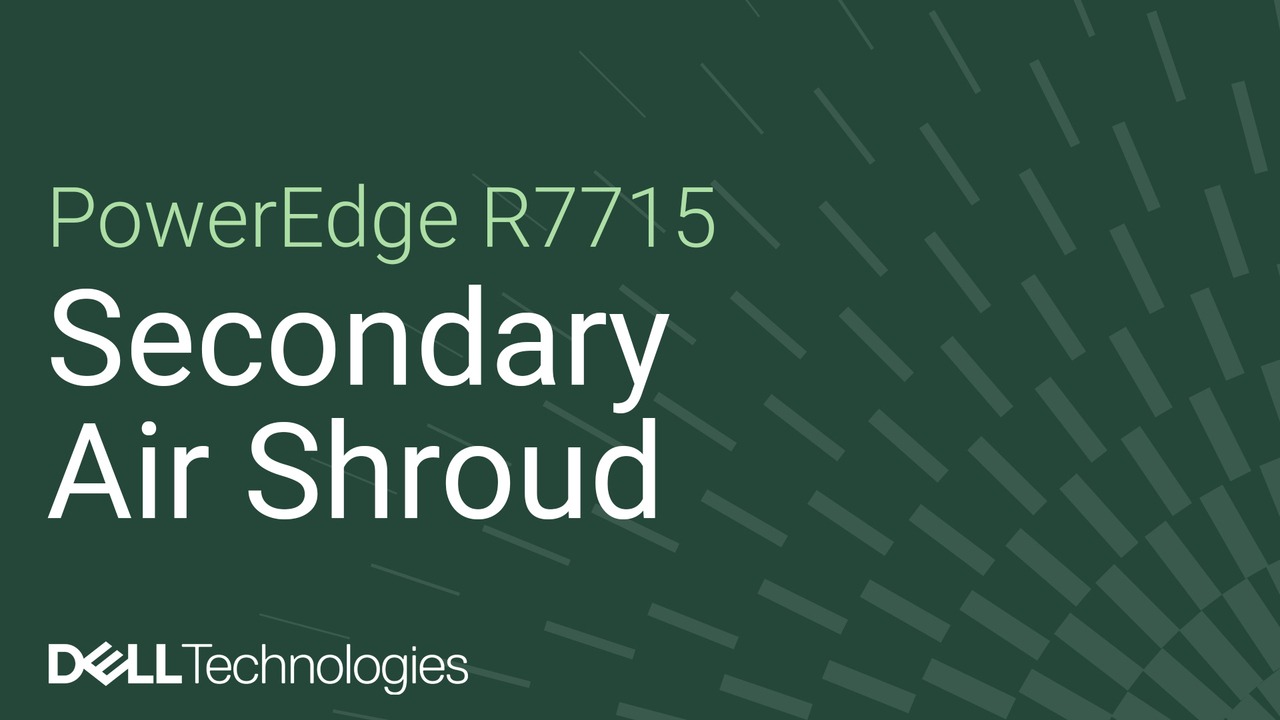 Anleitung zum Austauschen eines sekundären Kühlgehäuses bei einem PowerEdge R7715