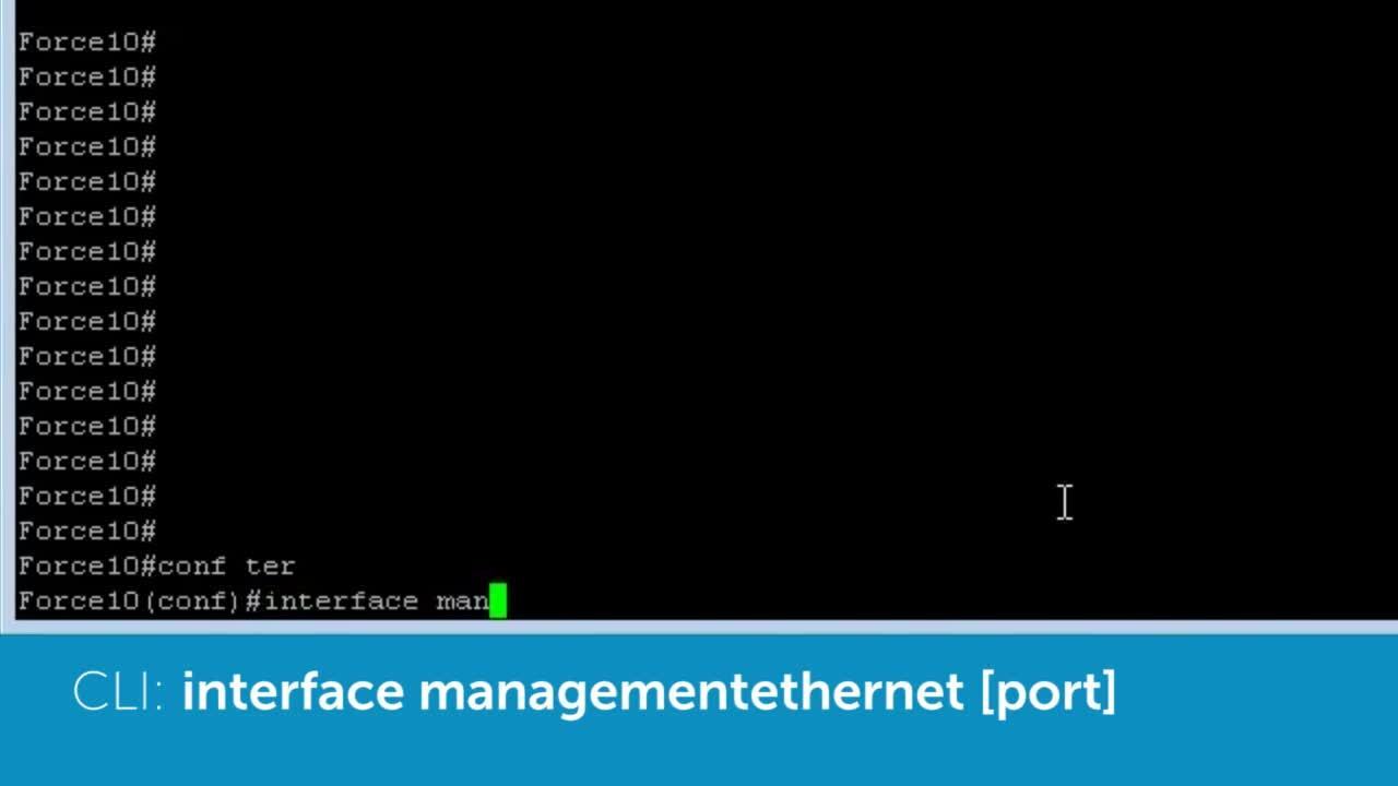 How to Assign Management IP for Force10 Z9000
