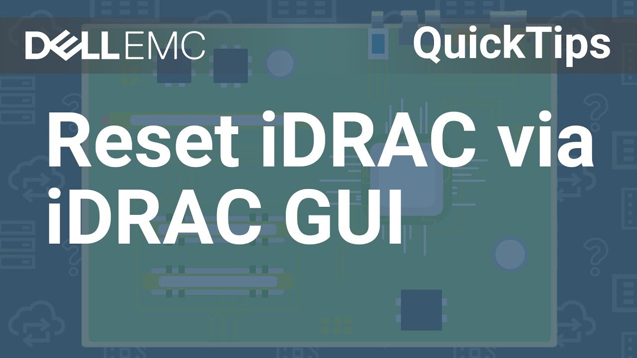 Réinitialisation partielle via l’interface graphique de l’iDRAC pour l’iDRAC