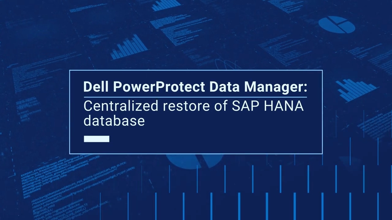 Centralized SAP HANA restores from PowerProtect Data Manager