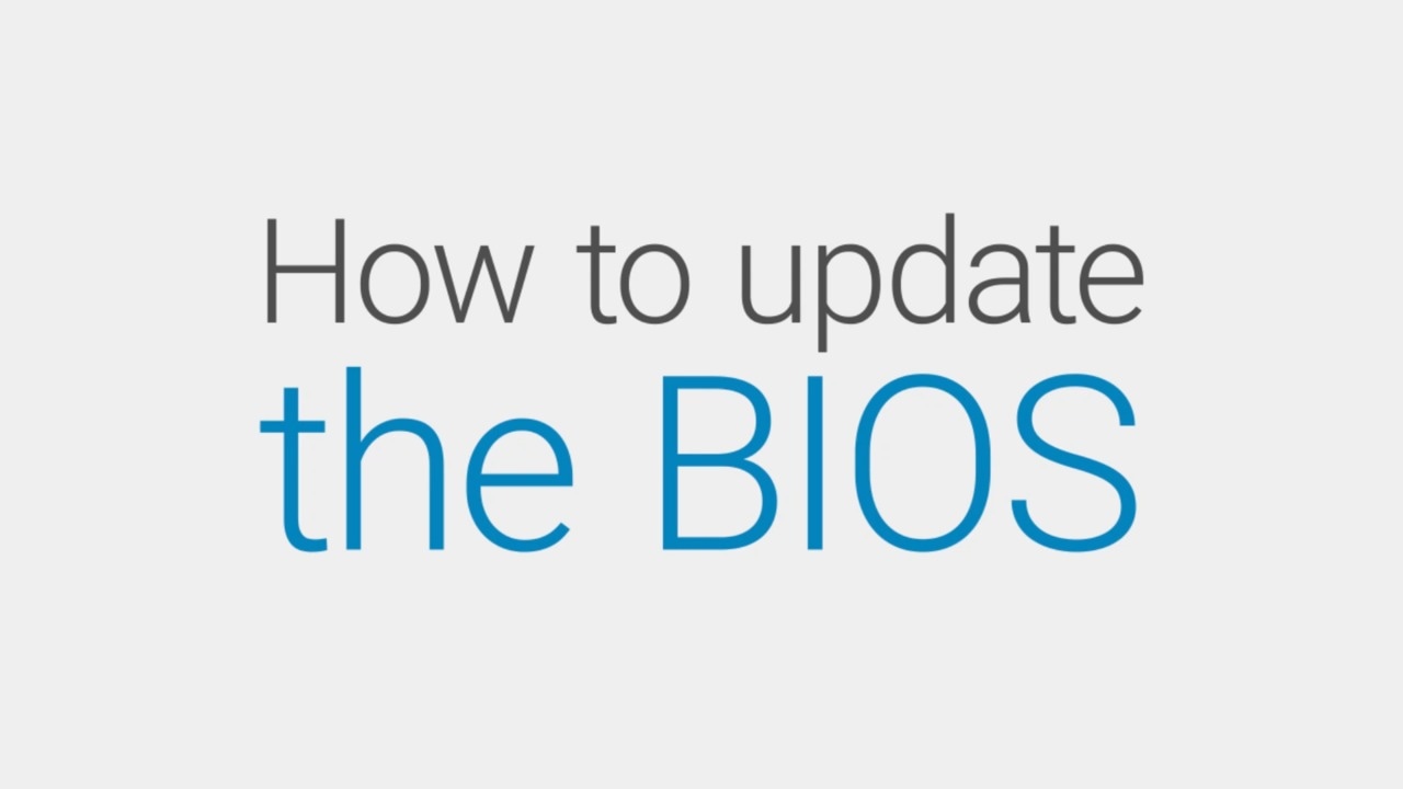How to update the BIOS