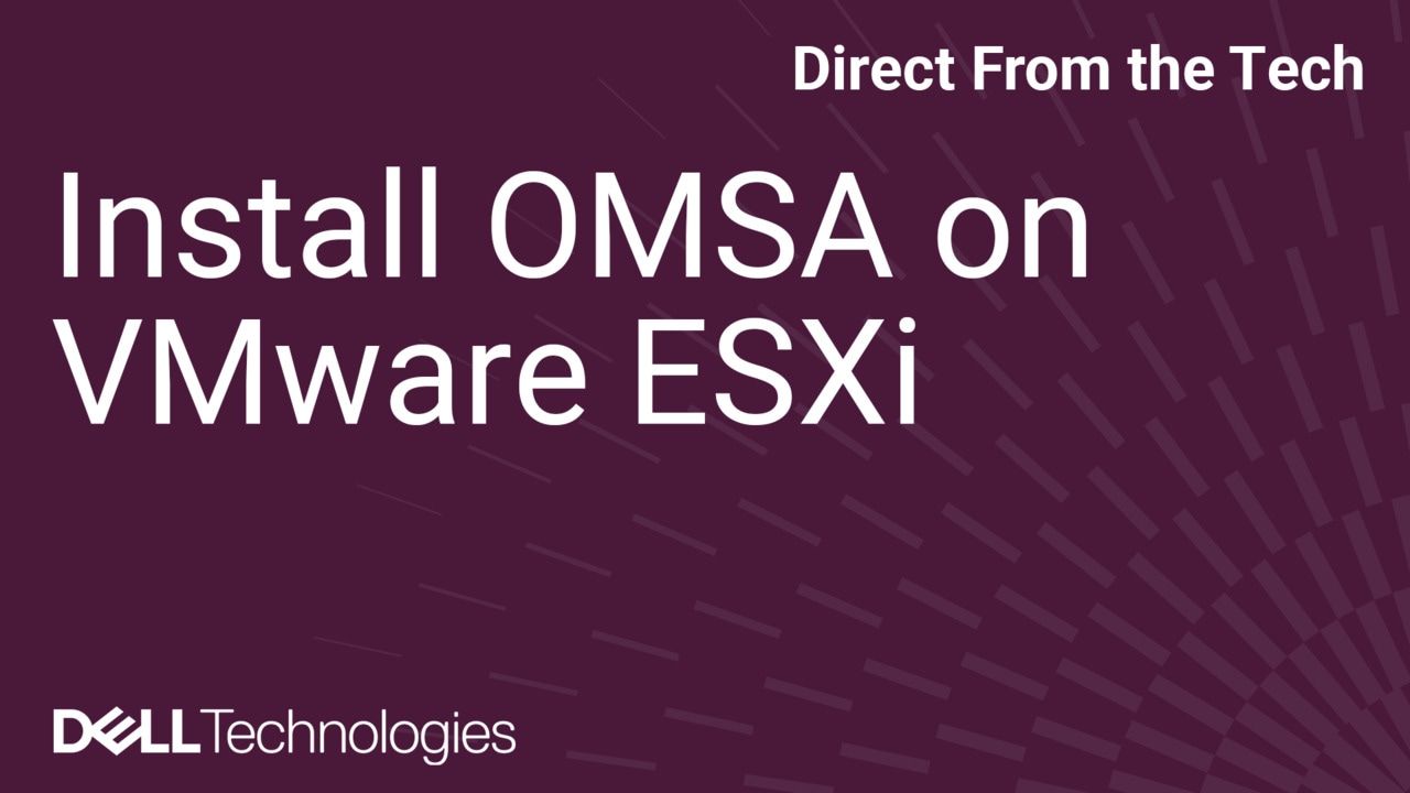 Slik installerer du OpenManage Server Administrator på VMware ESXi