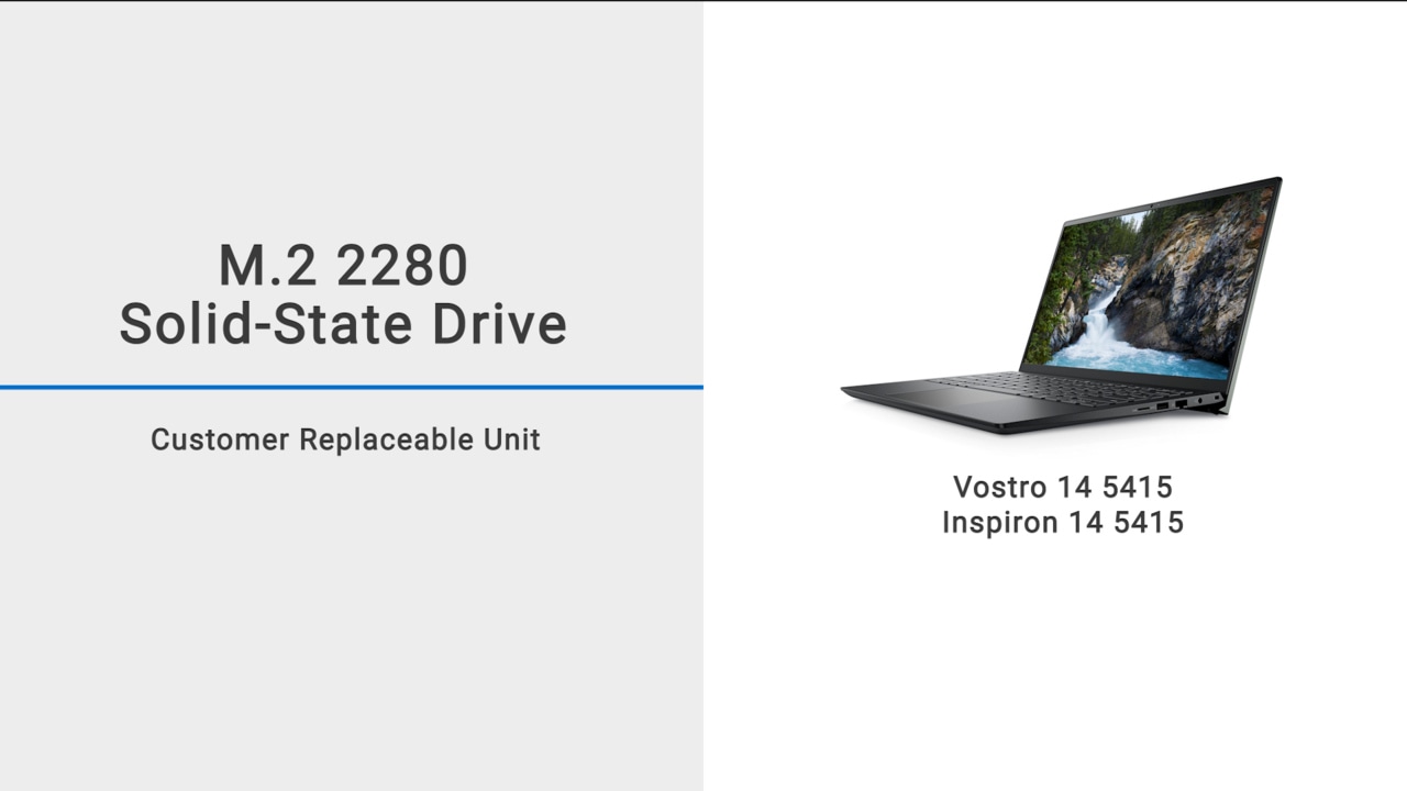How to replace the M.2 2280 SSD on Vostro 14 5415 and Inspiron 14 5415