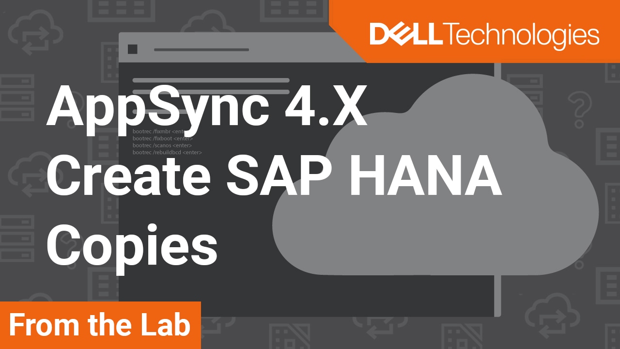 How to create SAP HANA copies with AppSync 4.x