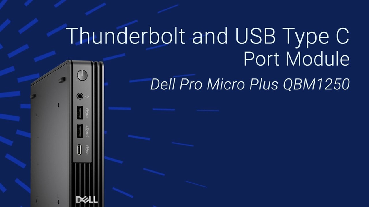 Slik skifter du ut Thunderbolt og USB Type C Post-modul på Dell Pro Micro Plus-QBM1250